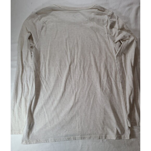 Time & Tru 2-Pack Long Sleeve Tees Size Medium 8-10 Purple Pearl & Cream Basics - Picture 7 of 7